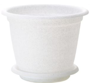 Горшок для цветов Натура д.140мм с подст №1 мрамор 43014/60